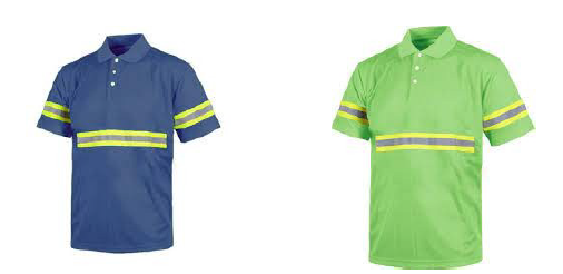 Camisa polo con cinta reflectiva