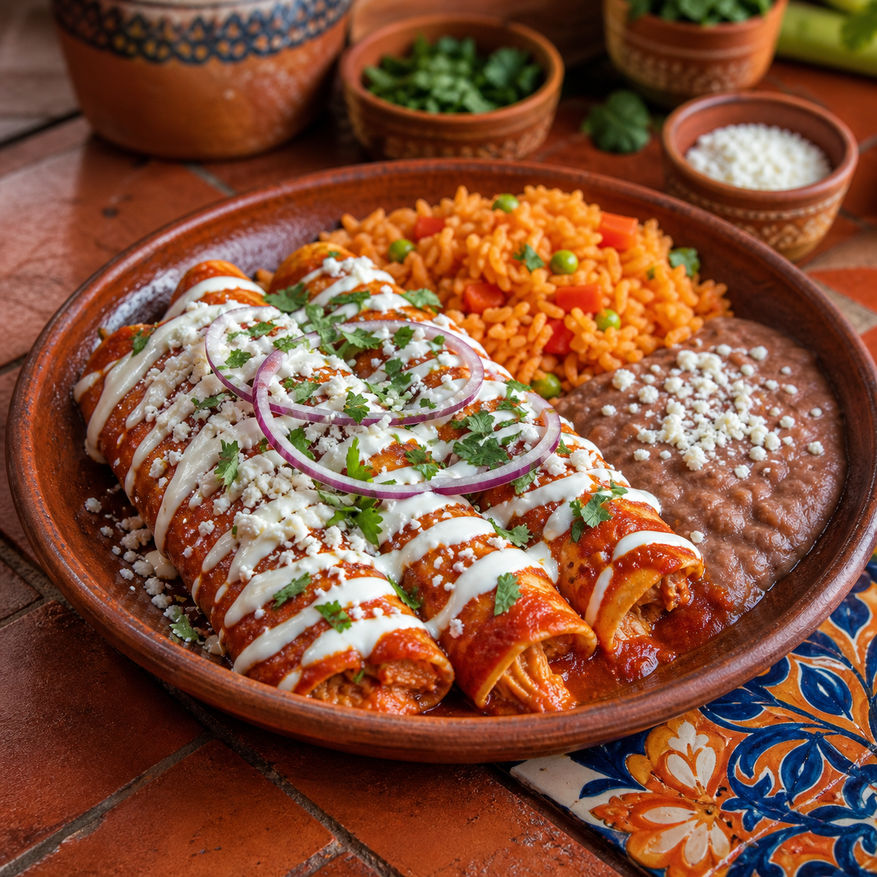Enchiladas rojas