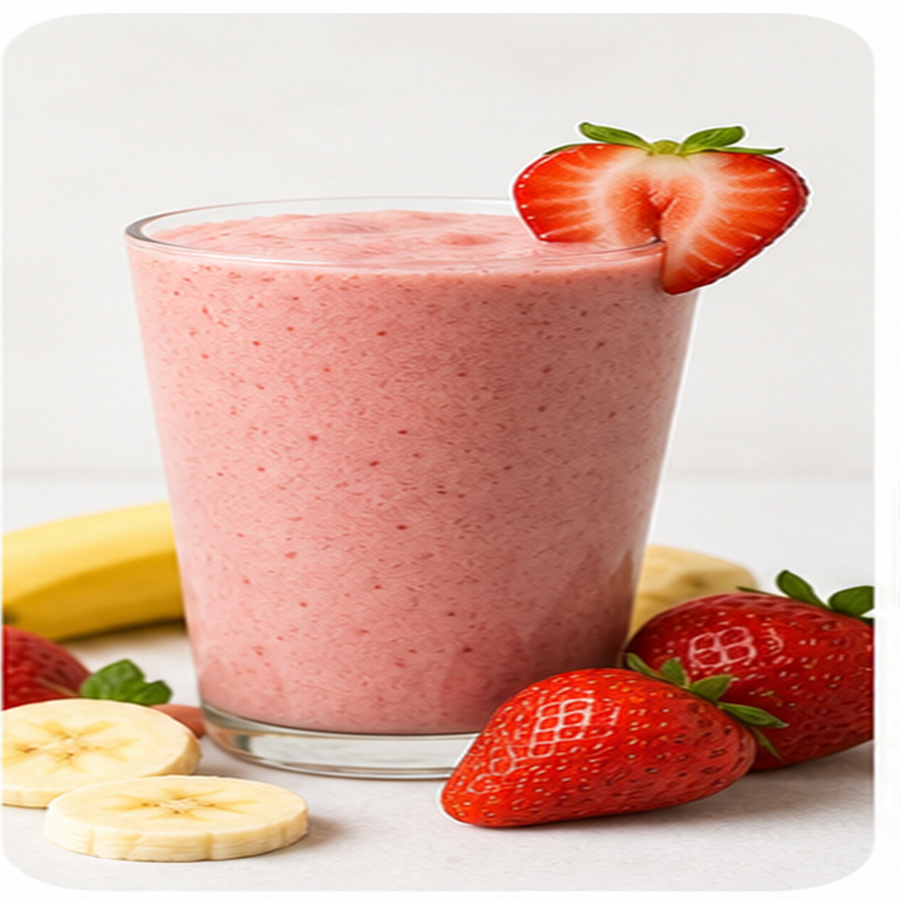 Licuado fresa banano