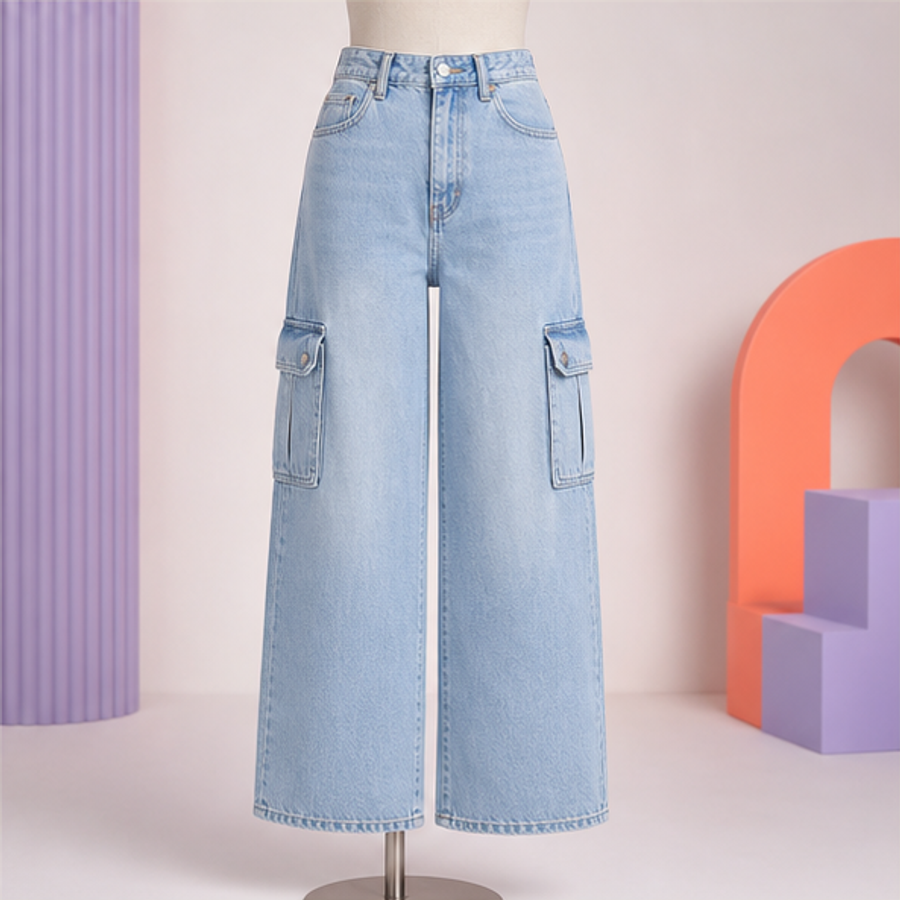 Jeans Cargo Wide Leg