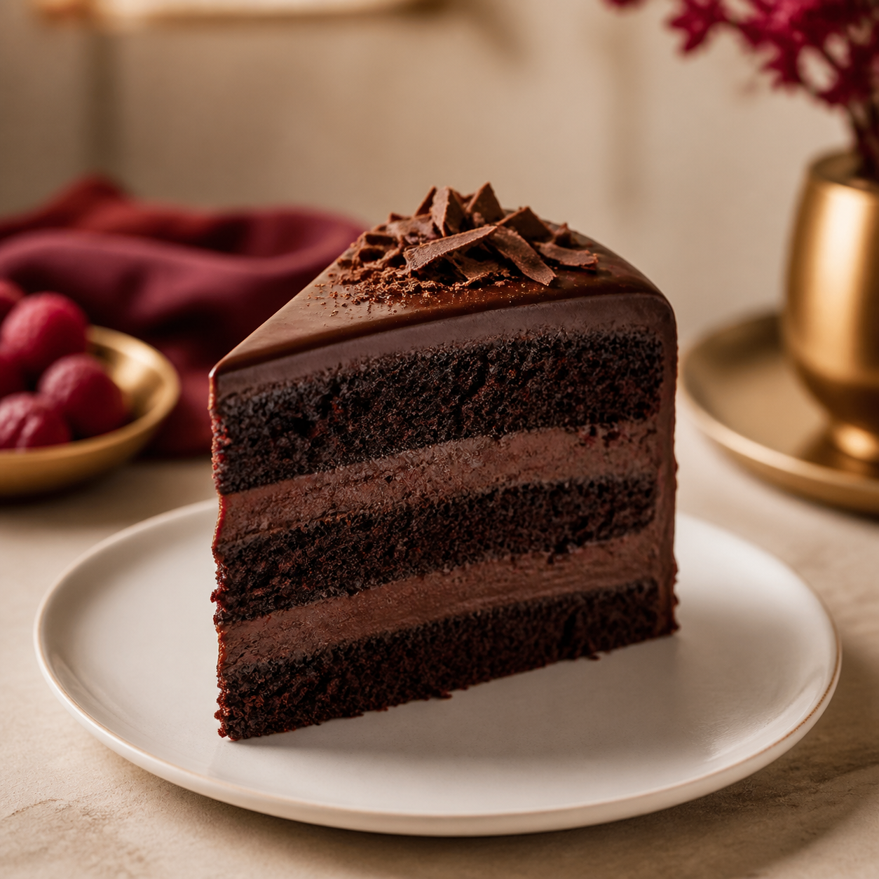 Pastel de chocolate intenso