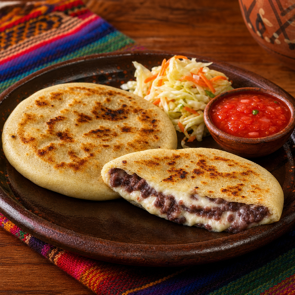 Pupusa de Frijol con Queso