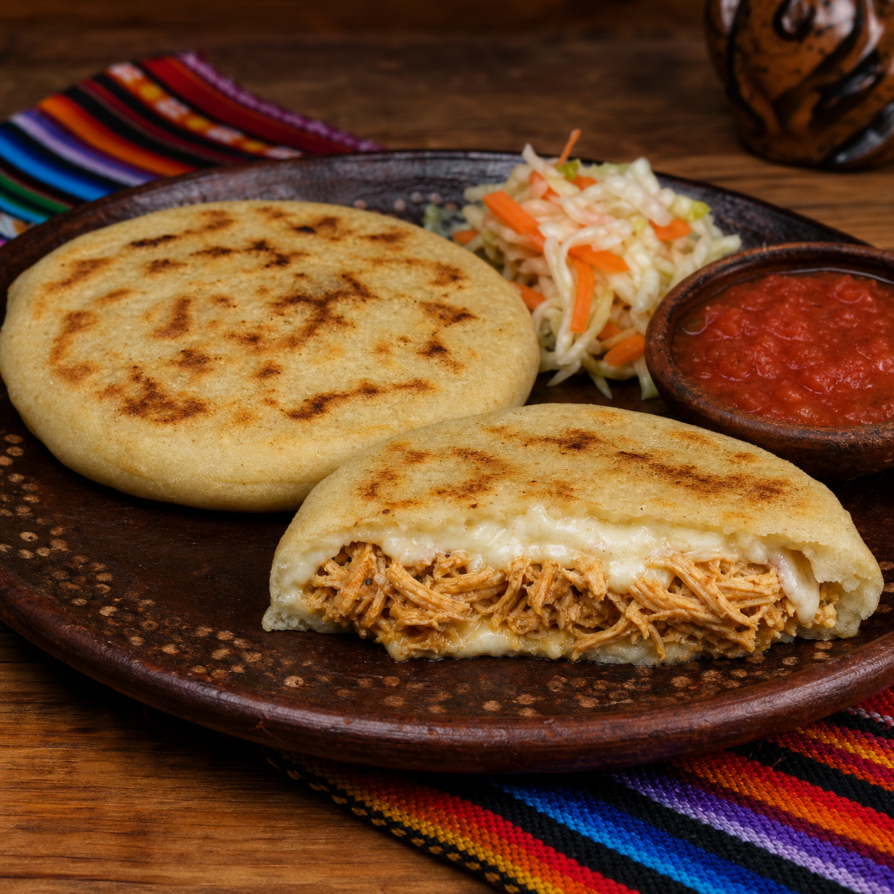 Pupusa de Pollo con Queso